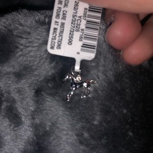 New 14KT Fine White Gold Horse Charm